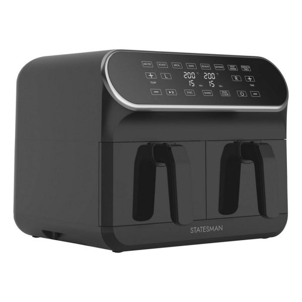 Statesman SKAF08017BK Digital Dual Zone Air Fryer - Black Sale